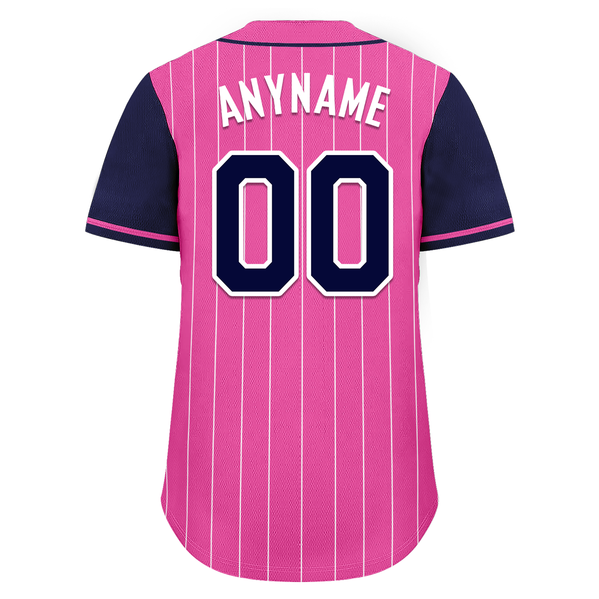Custom Pink Blue Stripe Fashion Personalized Authentic Baseball Jersey BSBJ01-D017228