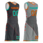 Custom Gray Classic Style Reversible Basketball Uniform Personalized Ordinary BBJR-D017024
