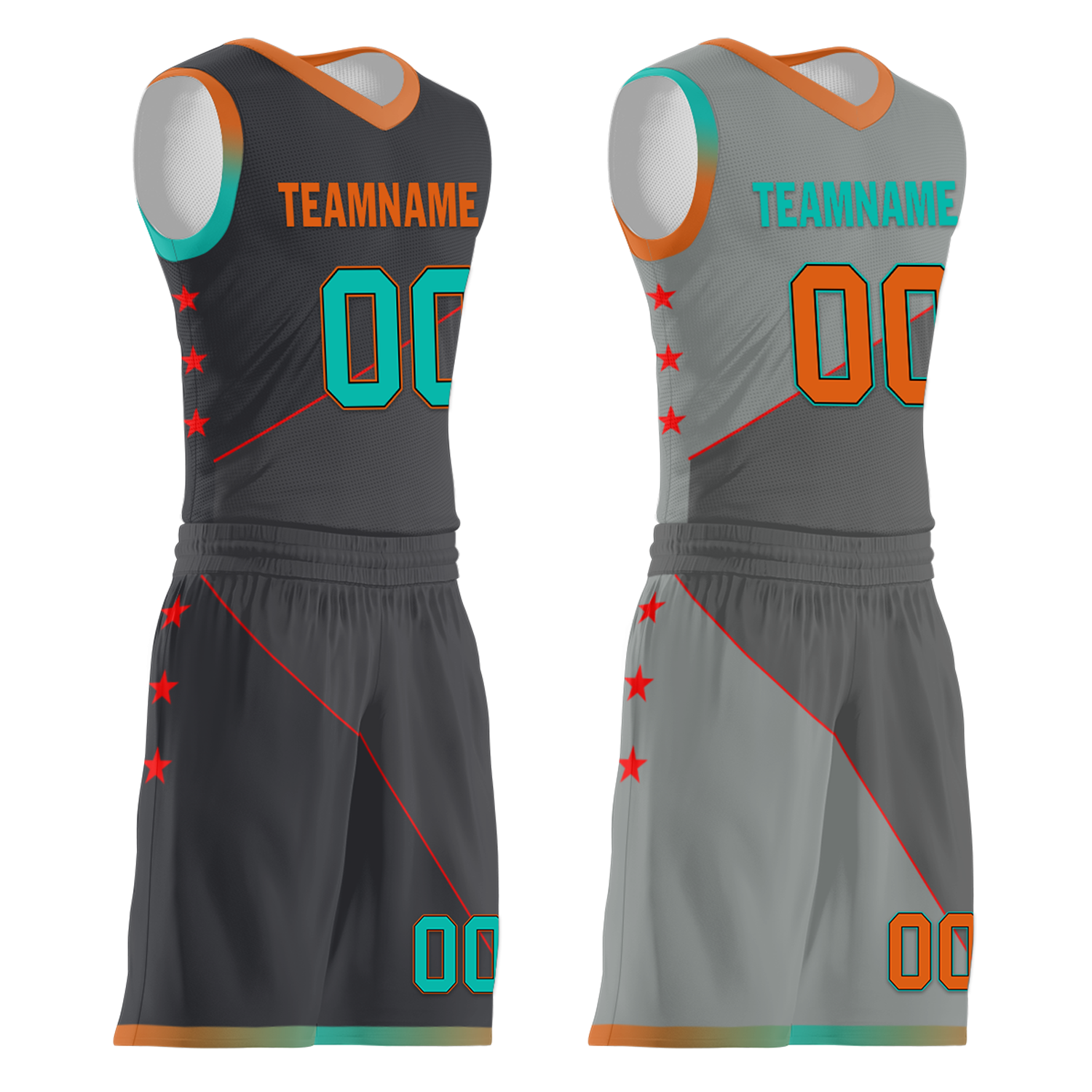 Custom Gray Classic Style Reversible Basketball Uniform Personalized Ordinary BBJR-D017024
