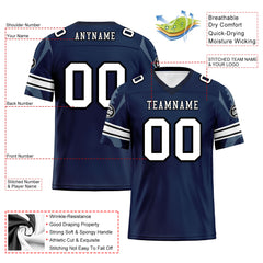 Custom Blue Dallas Personalized Authentic Football Jersey FBJ02-D025033-8