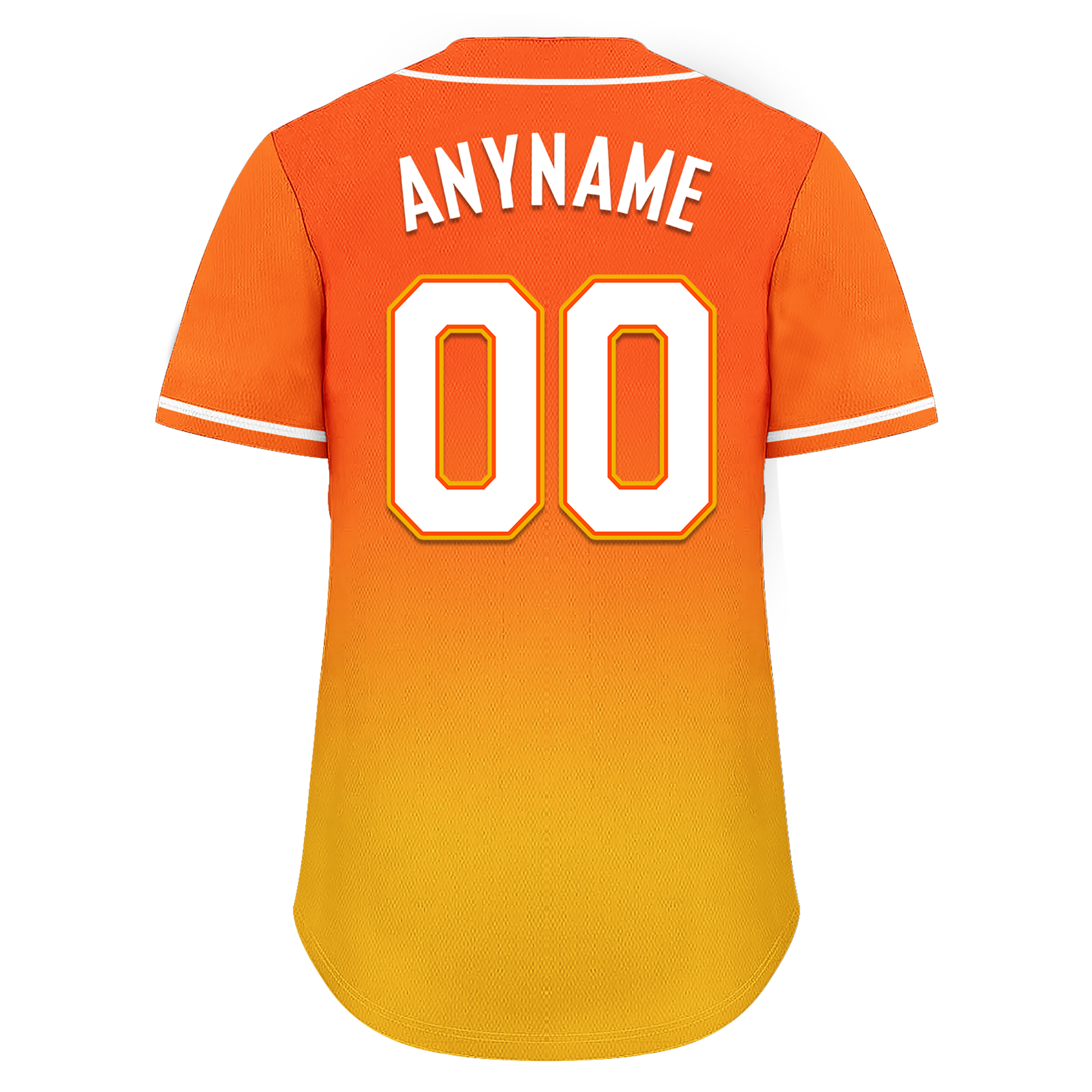 Custom Yellow Orange Fade Fashion Personalized Authentic Baseball Jersey BSBJ01-D0a70c8