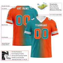 Custom Orange Blue Florida Personalized Authentic Football Jersey FBJ02-D028017-28