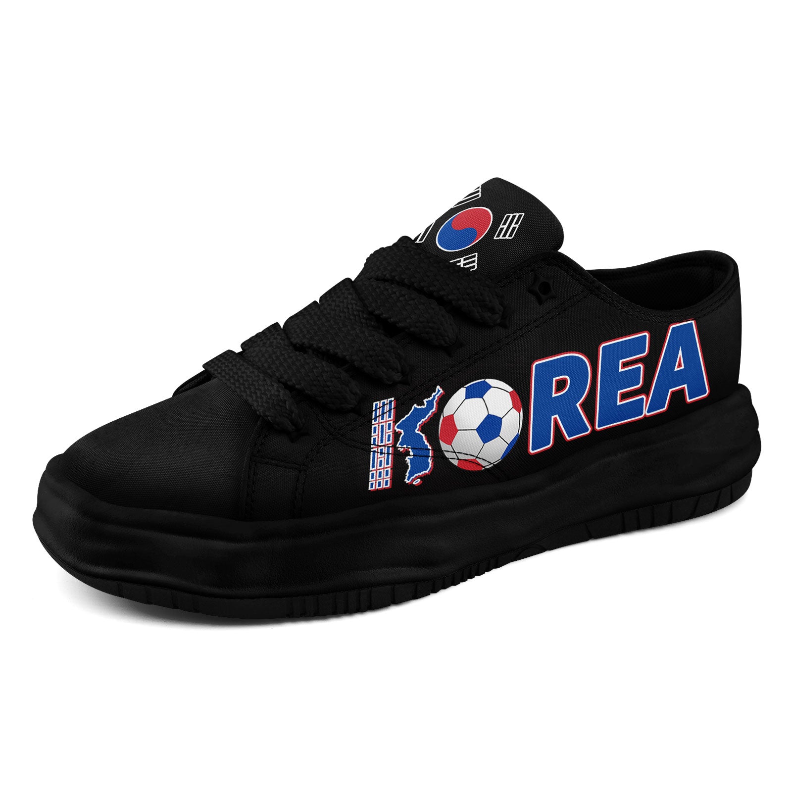 Custom South Korea 2026 World Cup Sneakers DIY Country Flag Running Shoes Lightweight Sport Shoes Gift for Football Fans Personalized Team Name and Logo FN038-F009095-5