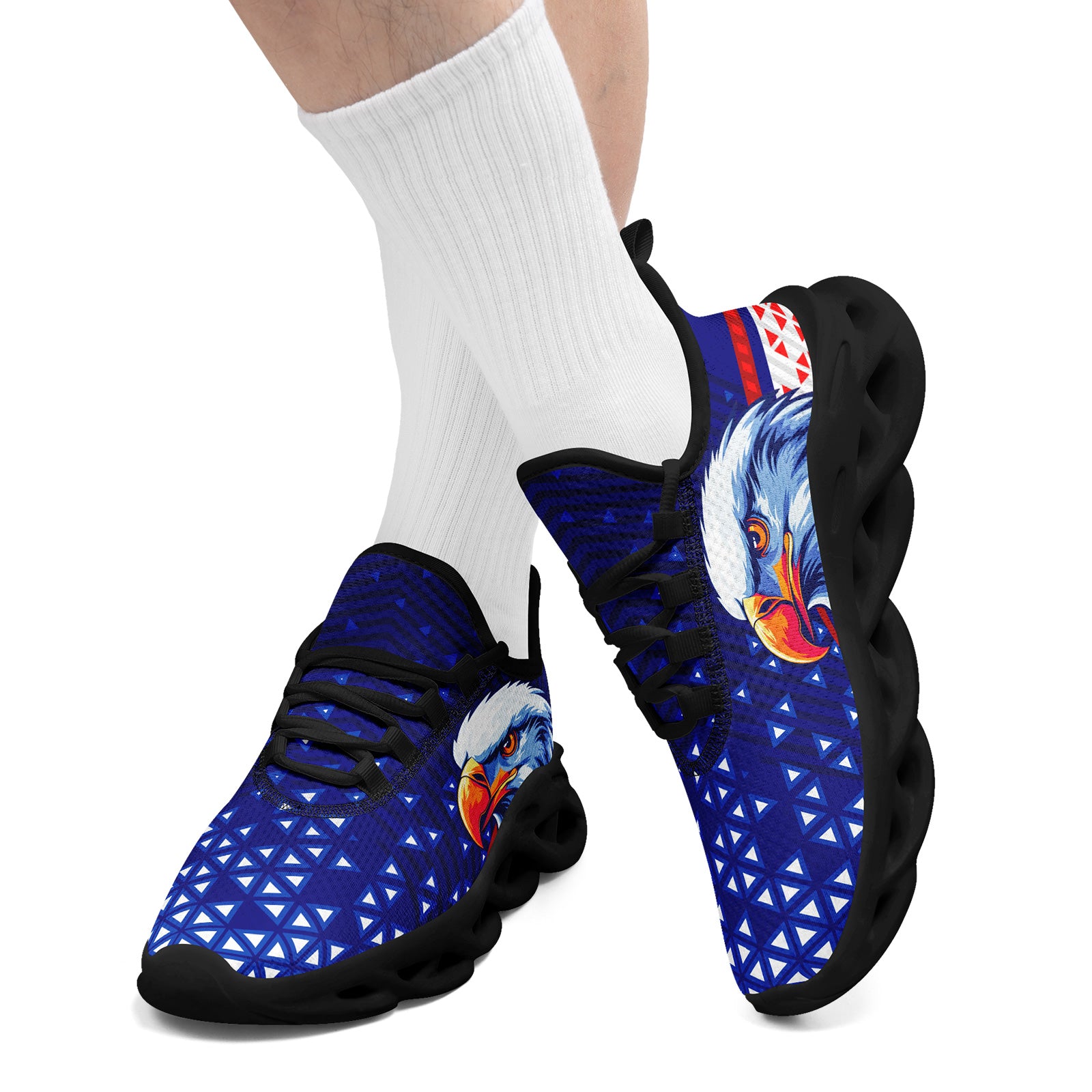 Custom United States 2026 World Cup Sneakers DIY Country Flag Running Shoes Lightweight Sport Shoes Gift for Football Fans Personalized Team Name and Logo FN003-F018032-2