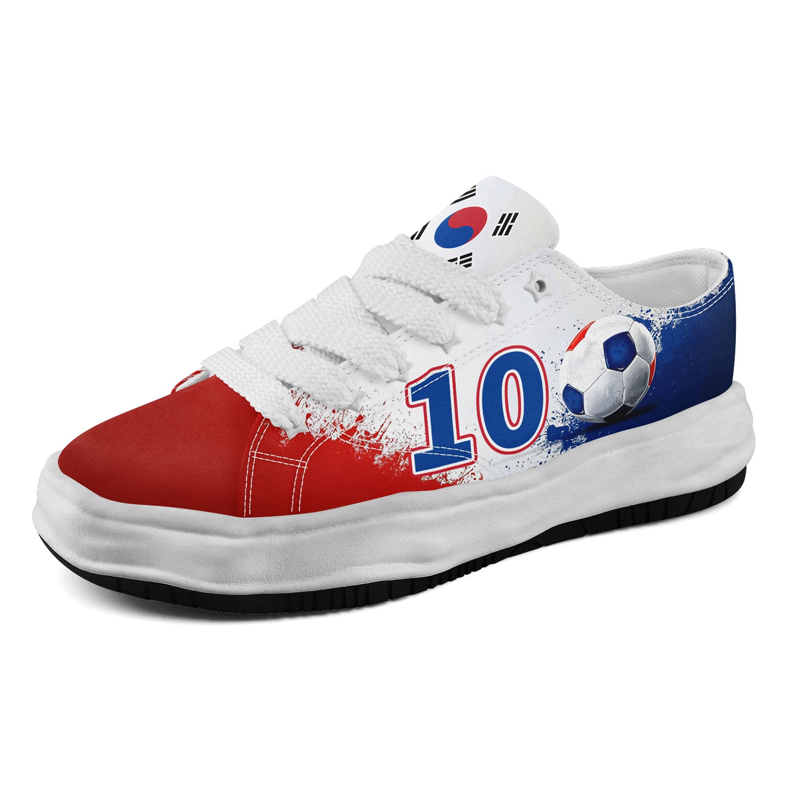 Custom South Korea 2026 World Cup Sneakers DIY Country Flag Running Shoes Lightweight Sport Shoes Gift for Football Fans Personalized Team Name and Logo FN038-F009095-4