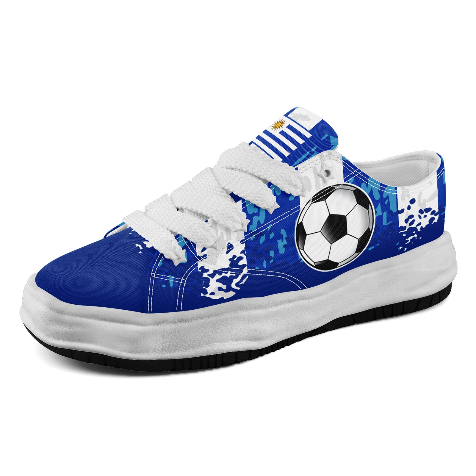 Custom Uruguay 2026 World Cup Sneakers DIY Country Flag Running Shoes Lightweight Sport Shoes Gift for Football Fans Personalized Team Name and Logo FN038-F009112-2