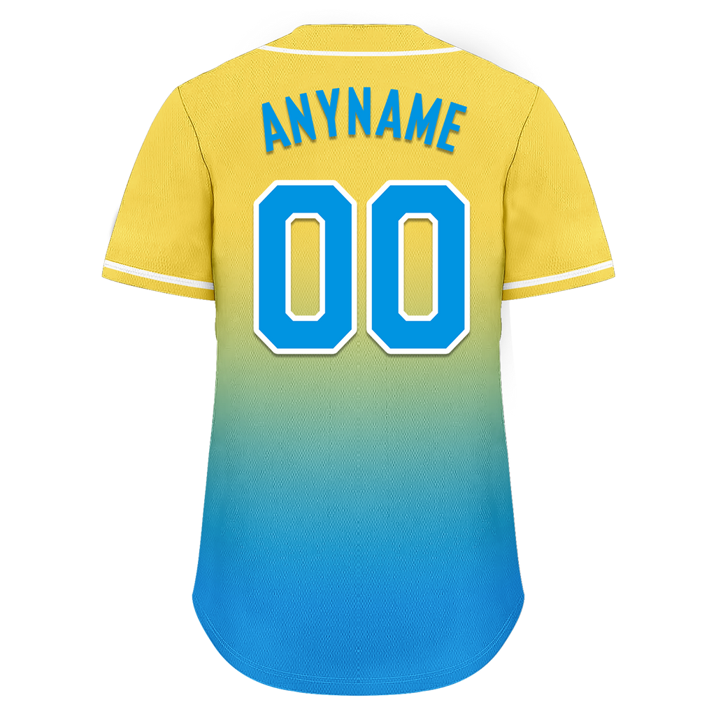 Custom Yellow Blue Fade Fashion Personalized Authentic Baseball Jersey BSBJ01-D0a70fc