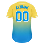 Custom Yellow Blue Fade Fashion Personalized Authentic Baseball Jersey BSBJ01-D0a70fc