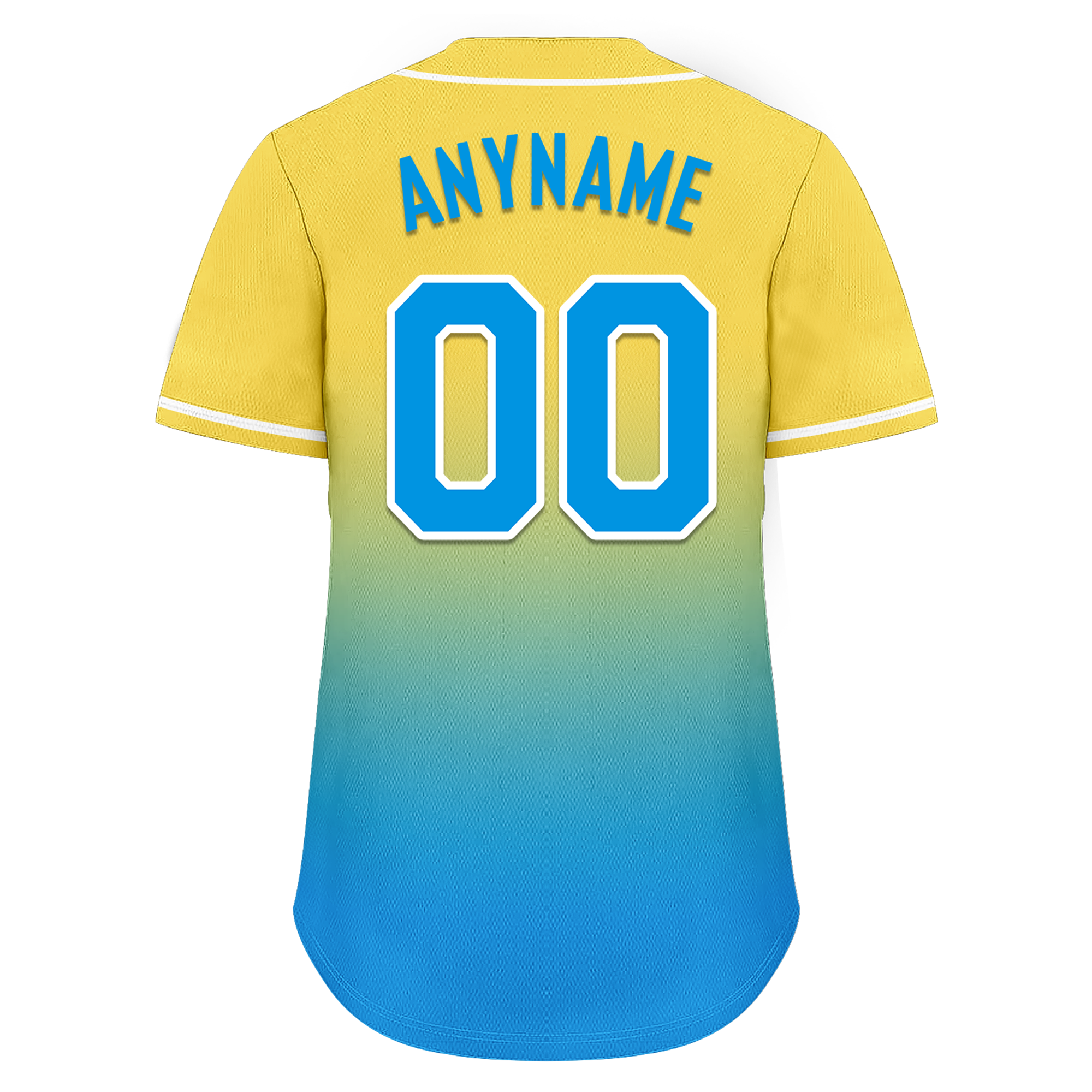 Custom Yellow Blue Fade Fashion Personalized Authentic Baseball Jersey BSBJ01-D0a70fc