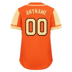 Custom Orange Yellow Raglan Sleeves Personalized Authentic Baseball Jersey BSBJ01-D017194