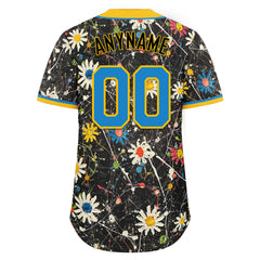 Custom Graffiti Pattern Abstract Floral Patterns Personalized Authentic Baseball Jersey BSBJ01-D020171-3