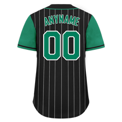 Custom Black Green Stripe Fashion Personalized Authentic Baseball Jersey BSBJ01-D017238