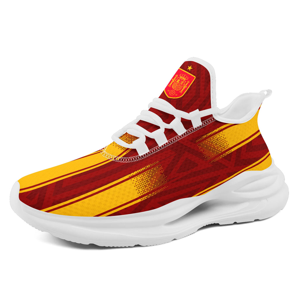 Custom Spain 2026 World Cup Sneakers DIY Country Flag Running Shoes Lightweight Sport Shoes Gift for Football Fans Personalized Team Name and Logo FN079-F020028-2