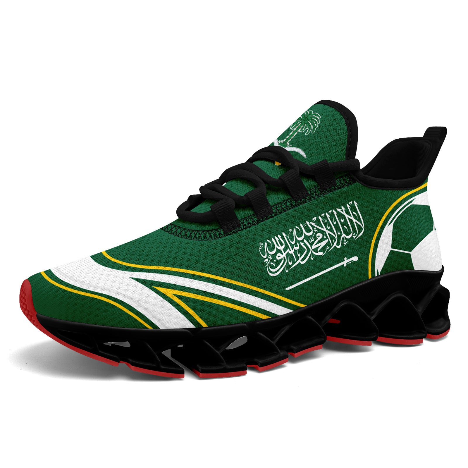 Custom Saudi Arabia 2026 World Cup Sneakers DIY Country Flag Running Shoes Lightweight Sport Shoes Gift for Football Fans Personalized Team Name and Logo FN003XD-F009100-4