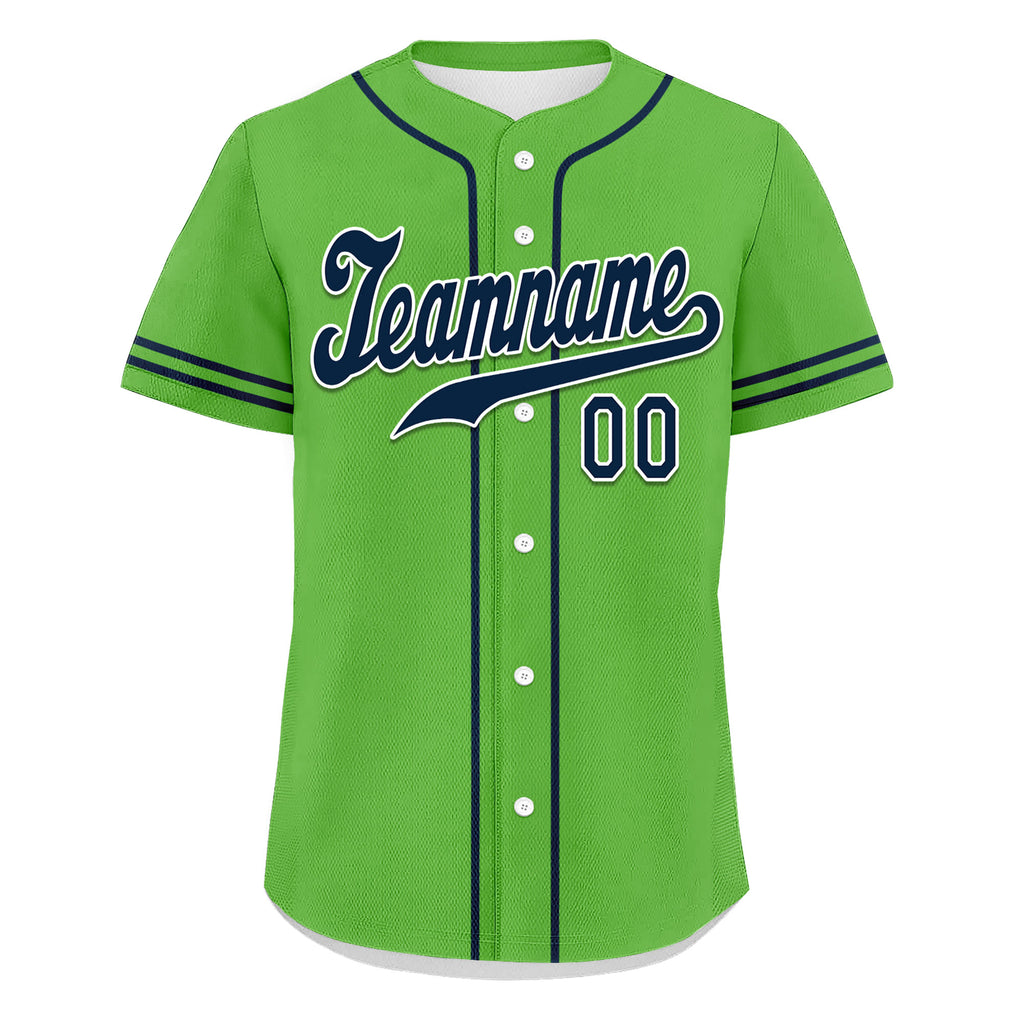 Custom Embroidered Baseball Jersey – Green and Blue
