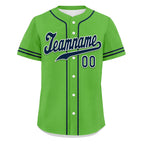 Custom Embroidered Baseball Jersey – Green and Blue