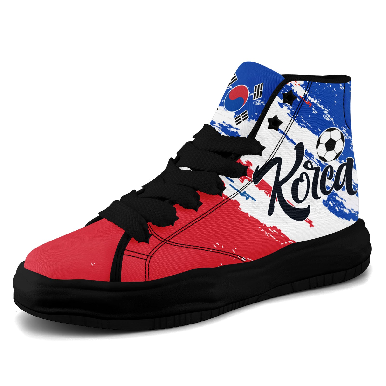 Custom South Korea 2026 World Cup Sneakers DIY Country Flag Running Shoes Lightweight Sport Shoes Gift for Football Fans Personalized Team Name and Logo FN039-F009106-2