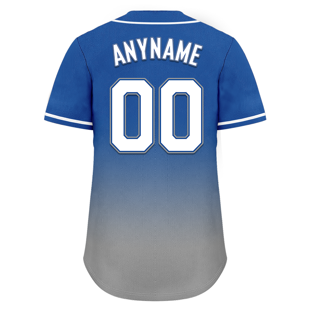 Custom Blue Grey Fade Fashion Personalized Authentic Baseball Jersey BSBJ01-D0a70bf
