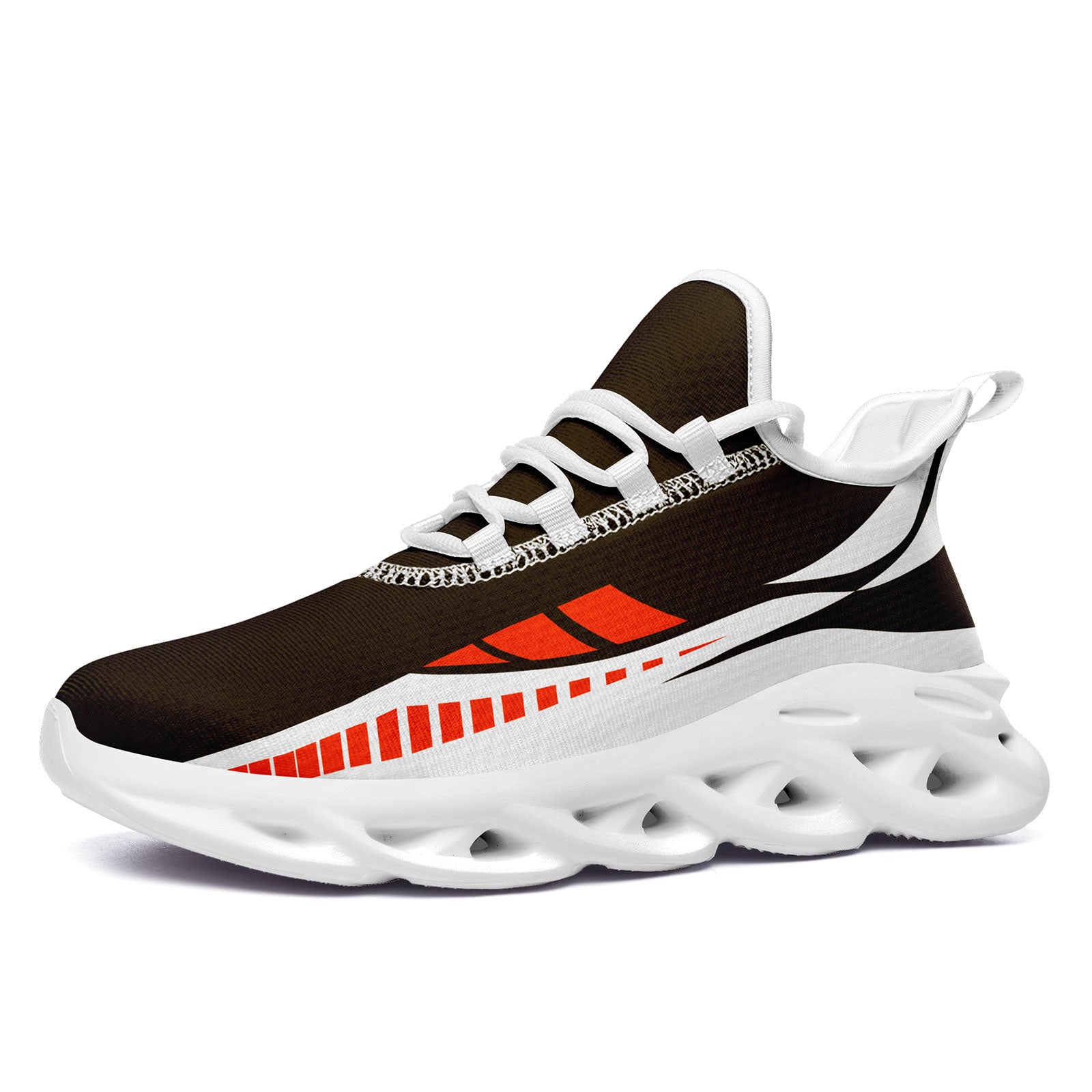 Custom Brown Orange White Cleveland Maxsoul Shoes Personalized Sneaker FN003-D020325-8