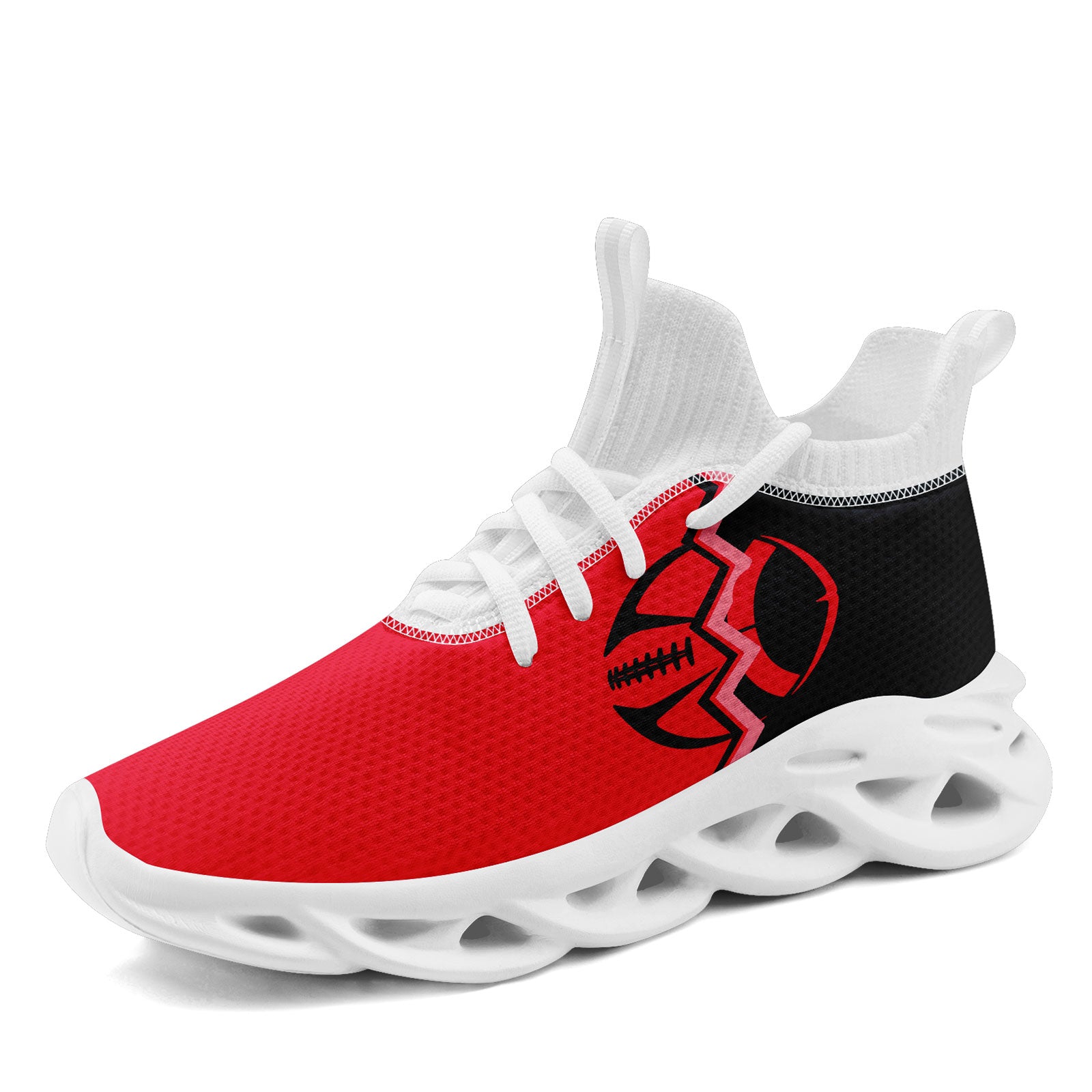 Custom Dark Gray Red Texas Maxsoul Shoes Personalized Sneaker FN030A-D028017-22