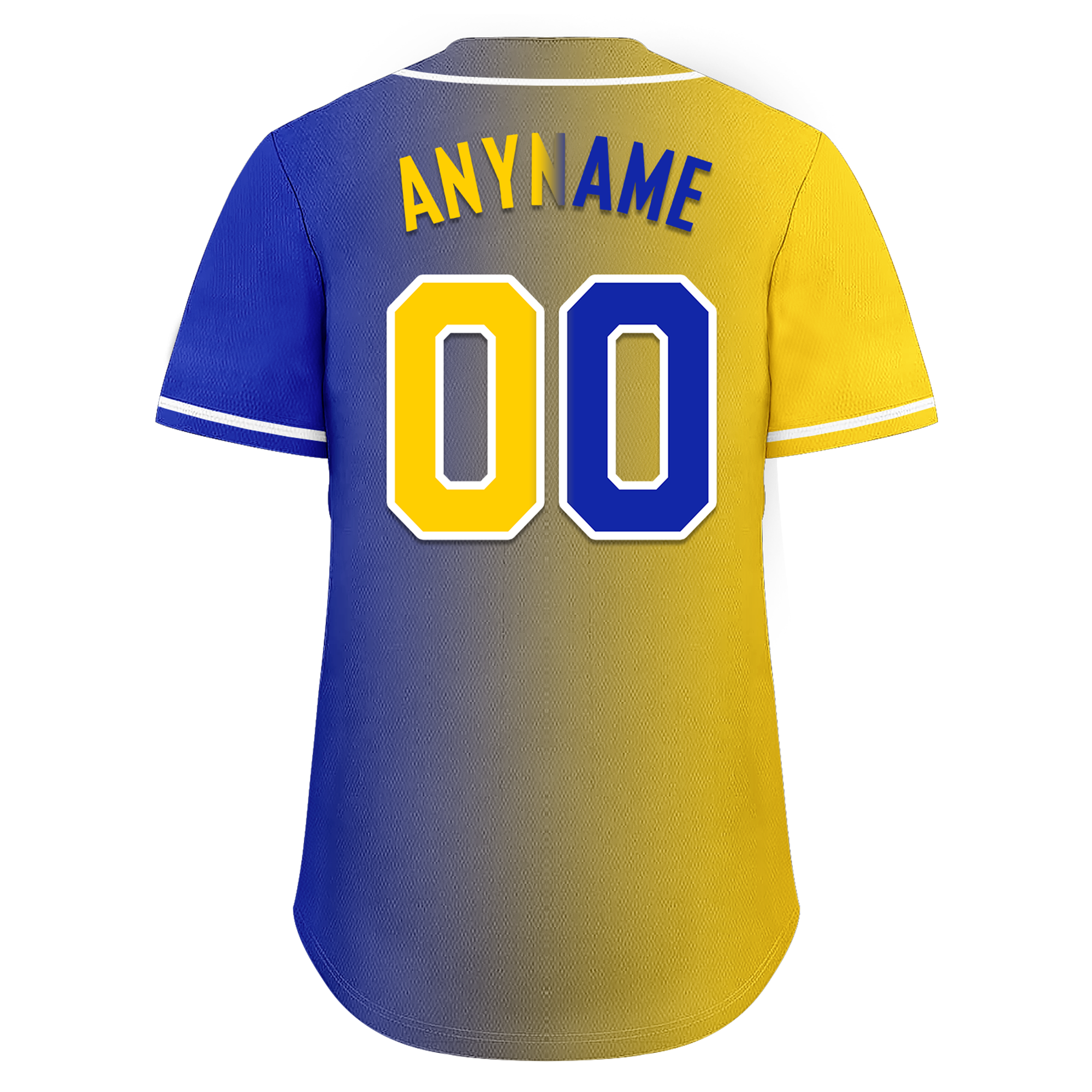 Custom Yellow Blue Gradient Fashion Personalized Authentic Baseball Jersey BSBJ01-D0a7098