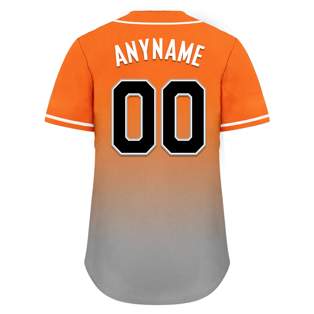 Custom Orange Grey Fade Fashion Personalized Authentic Baseball Jersey BSBJ01-D0a70ec