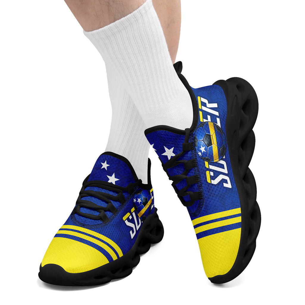 Custom Curaçao 2026 World Cup Sneakers DIY Country Flag Running Shoes Lightweight Sport Shoes Gift for Football Fans Personalized Team Name and Logo FN003-F009074-3