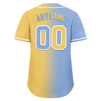 Custom Blue Yellow Gradient Fashion Personalized Authentic Baseball Jersey BSBJ01-D0a7079