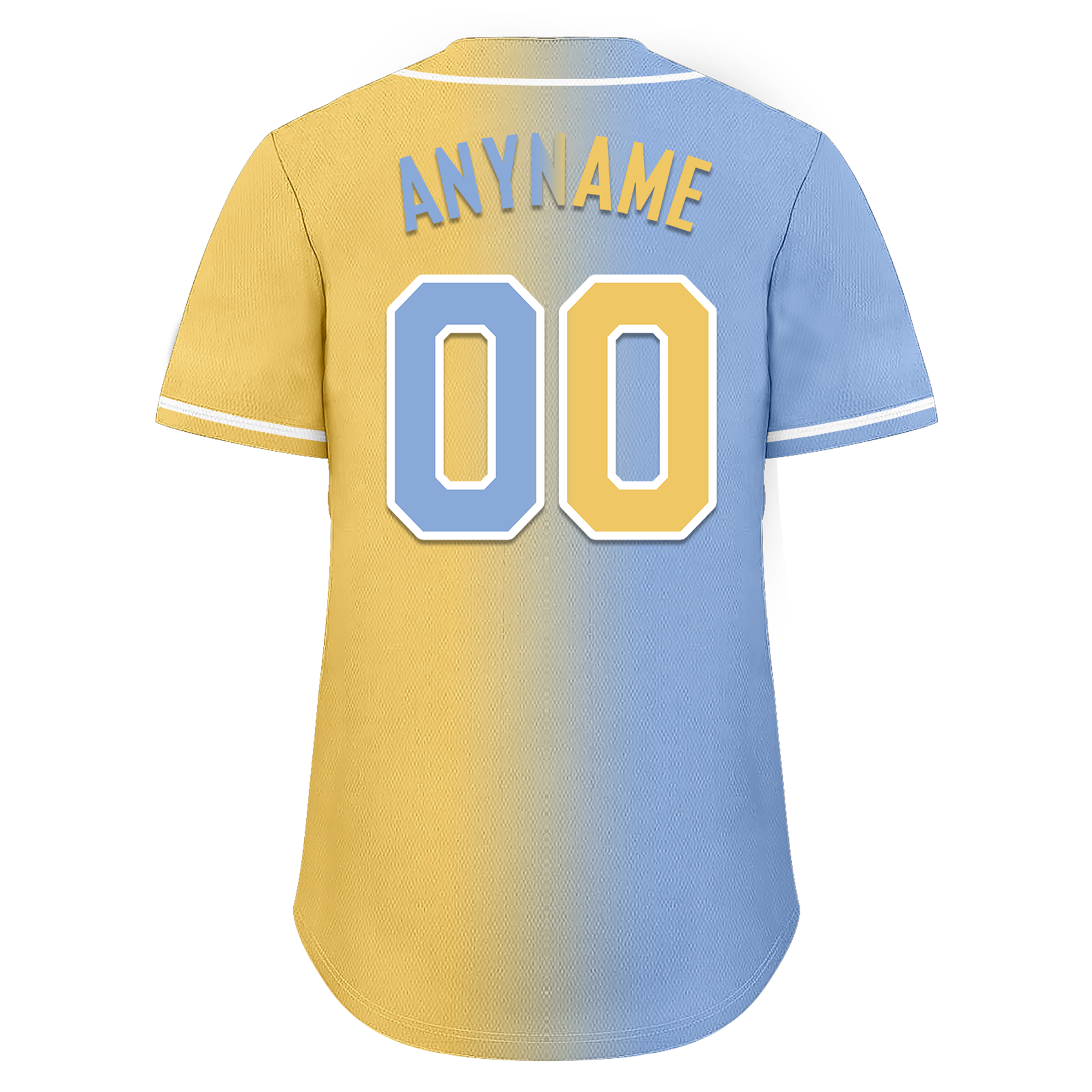 Custom Blue Yellow Gradient Fashion Personalized Authentic Baseball Jersey BSBJ01-D0a7079