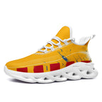 Custom Yellow Red Blue Pittsburgh MaxSoul Shoes and Hat Combo Offer Personalized Combo ZH-D020264-30