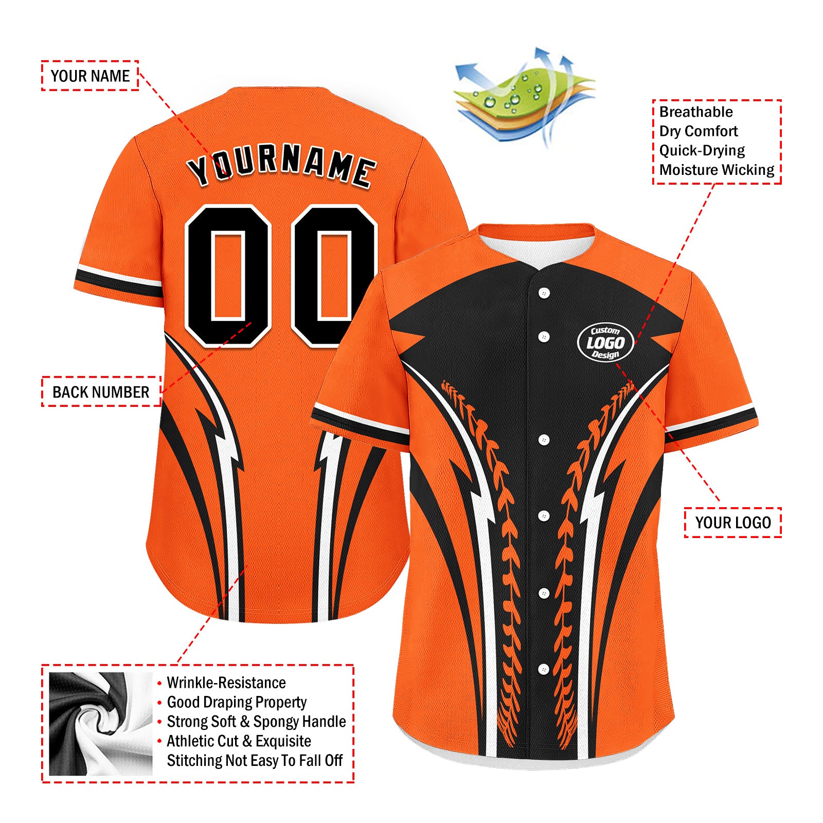 Custom Baseball Jersey and Hat Combo Offer Personalized Combo ZH-E023021-19