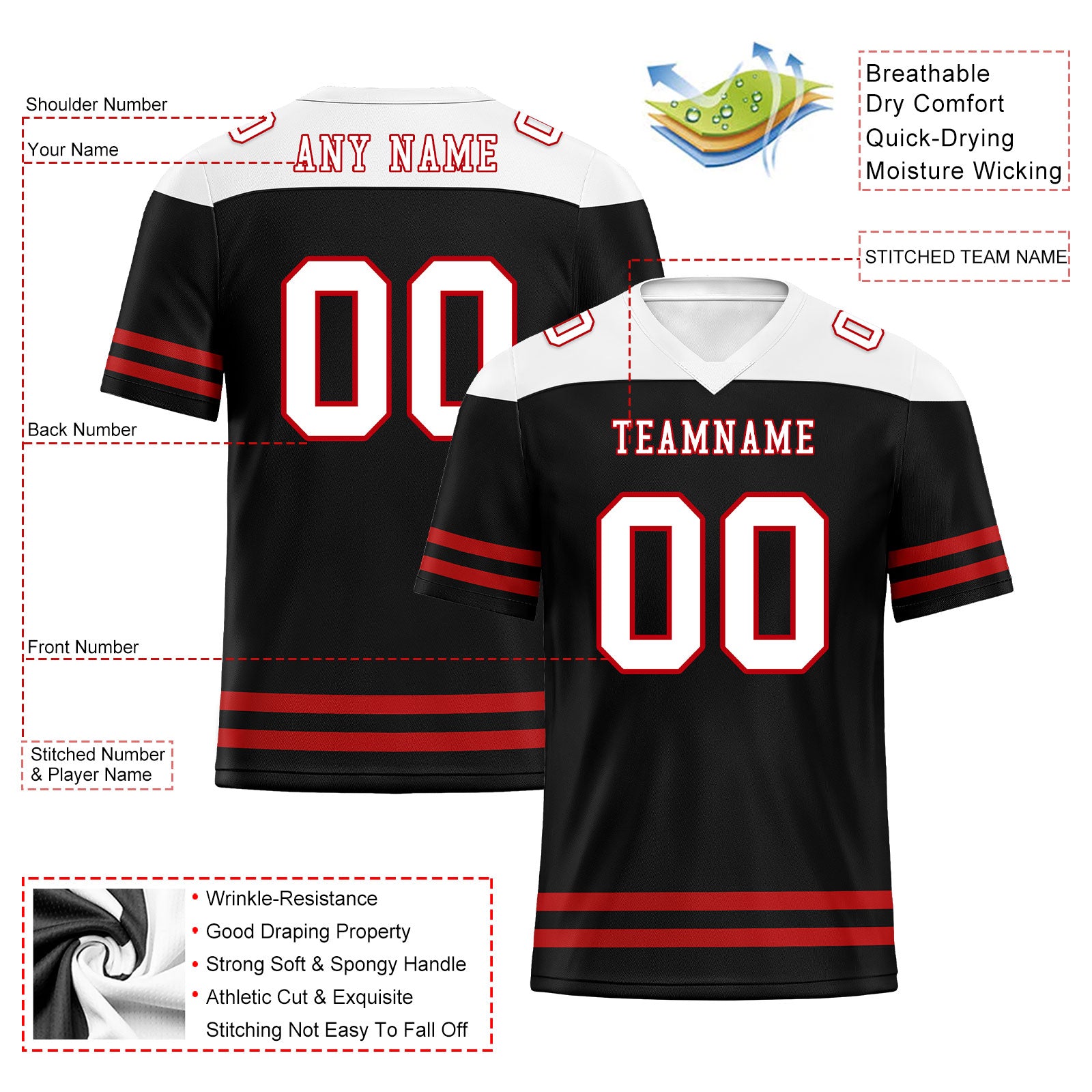 Custom Atlanta Personalized Authentic Football Jersey FBJ02-E0607-28