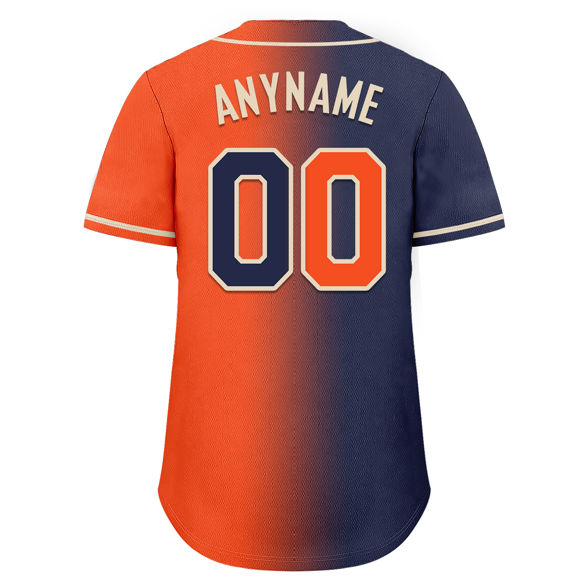 Custom Blue Orange Gradient Fashion Personalized Authentic Baseball Jersey BSBJ01-D0a7089