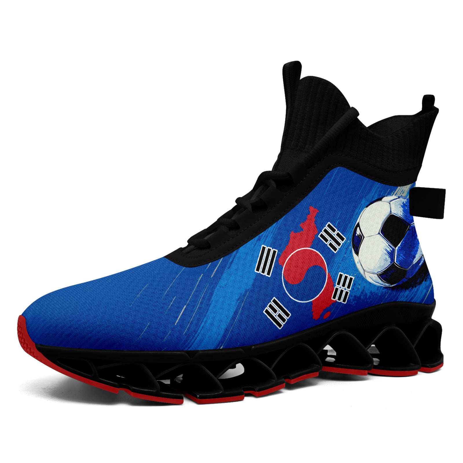 Custom South Korea 2026 World Cup Sneakers DIY Country Flag Running Shoes Lightweight Sport Shoes Gift for Football Fans Personalized Team Name and Logo FN029XD-F009084-5