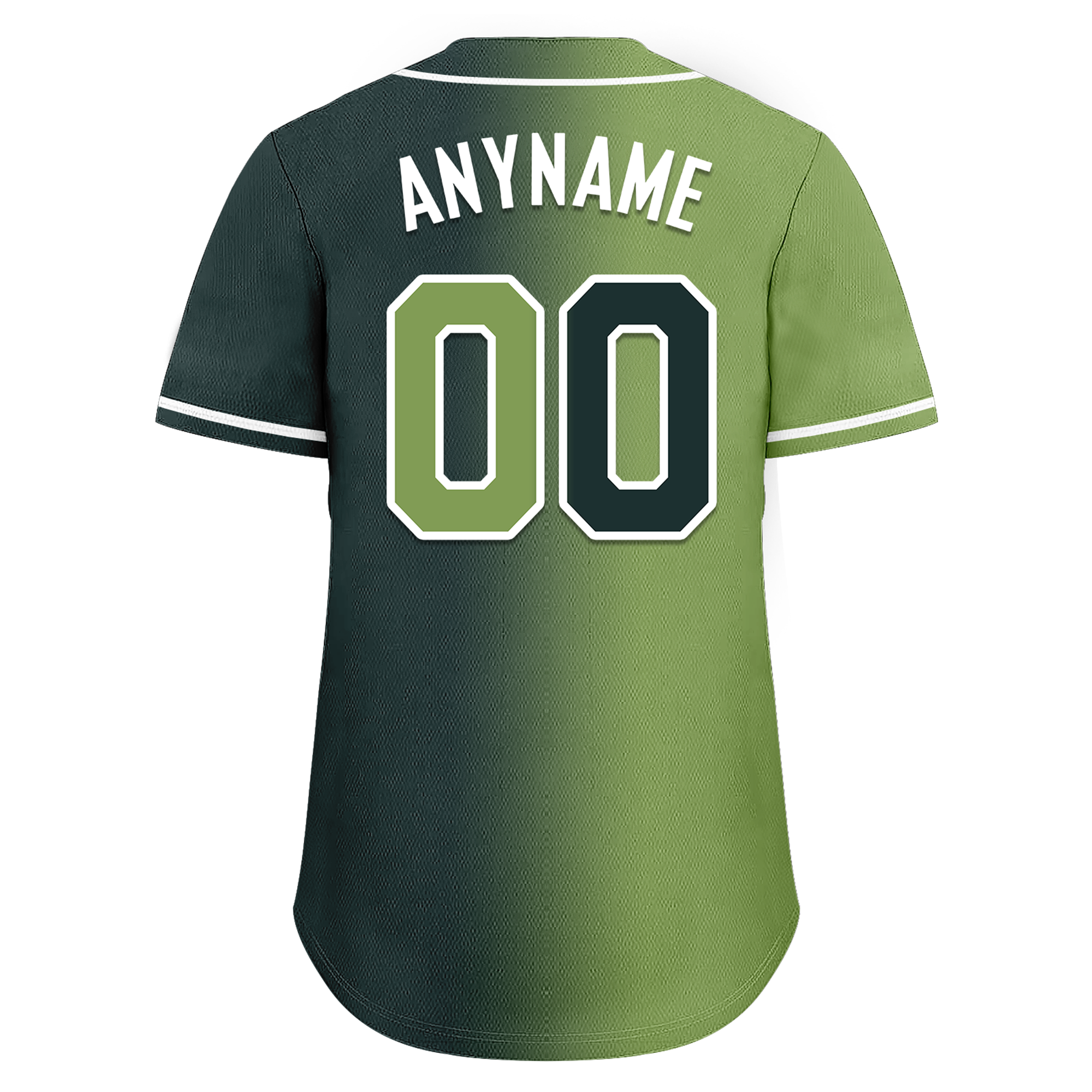Custom Green Gradient Fashion Personalized Authentic Baseball Jersey BSBJ01-D0a708c