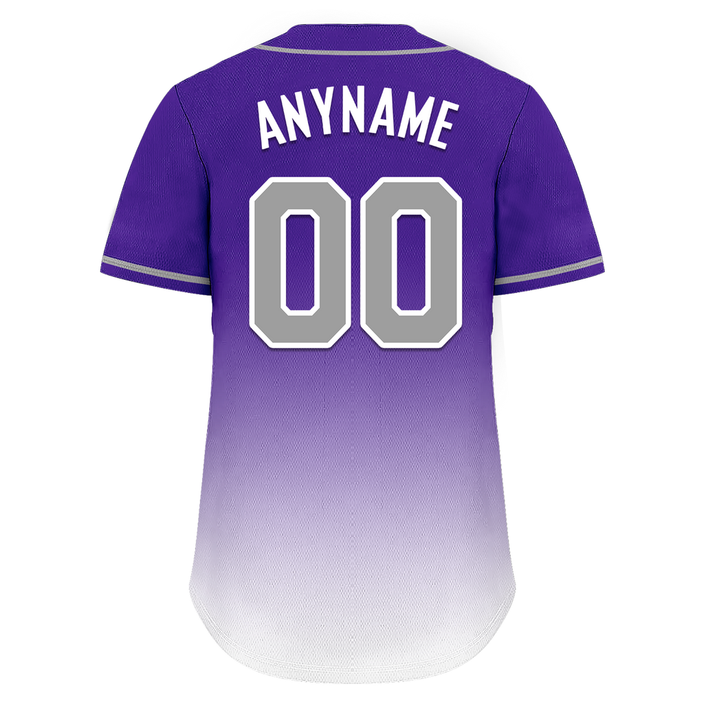 Custom Purple White Fade Fashion Personalized Authentic Baseball Jersey BSBJ01-D0a70eb