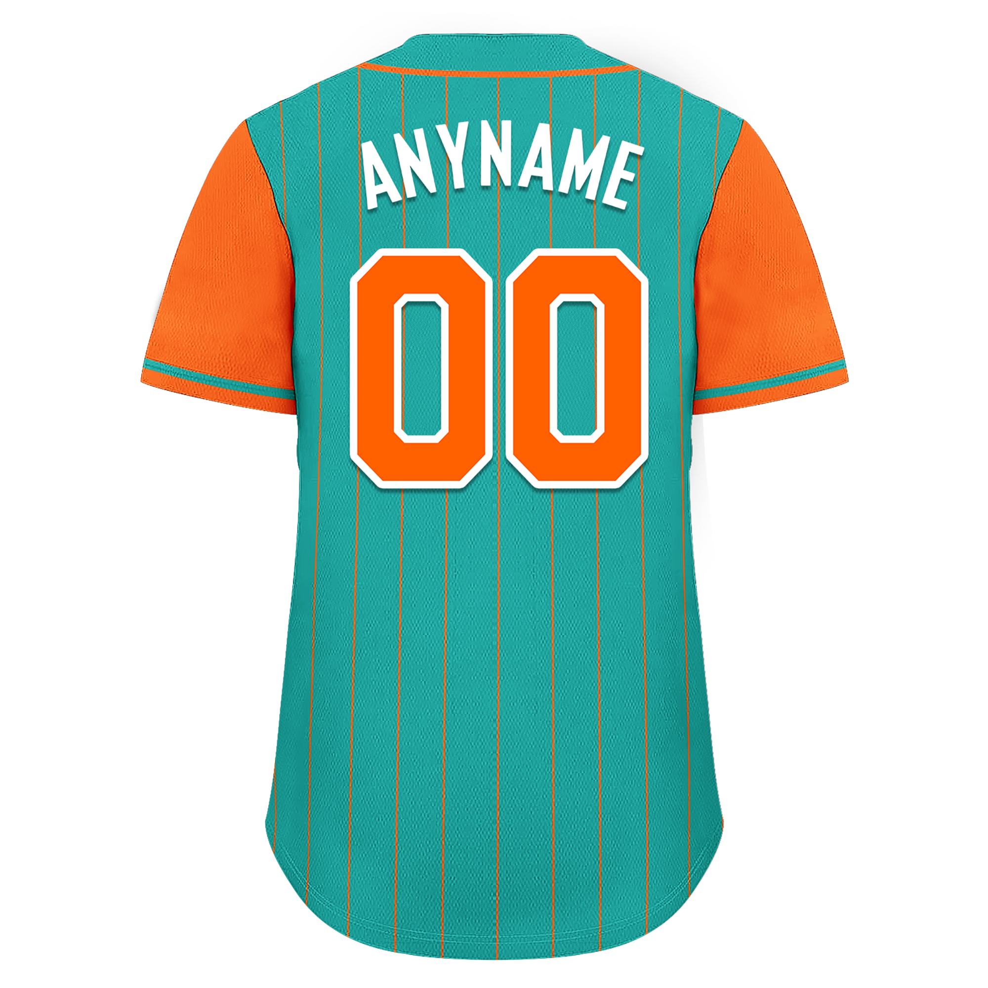 Custom Cyan Orange Stripe Fashion Personalized Authentic Baseball Jersey BSBJ01-D017233