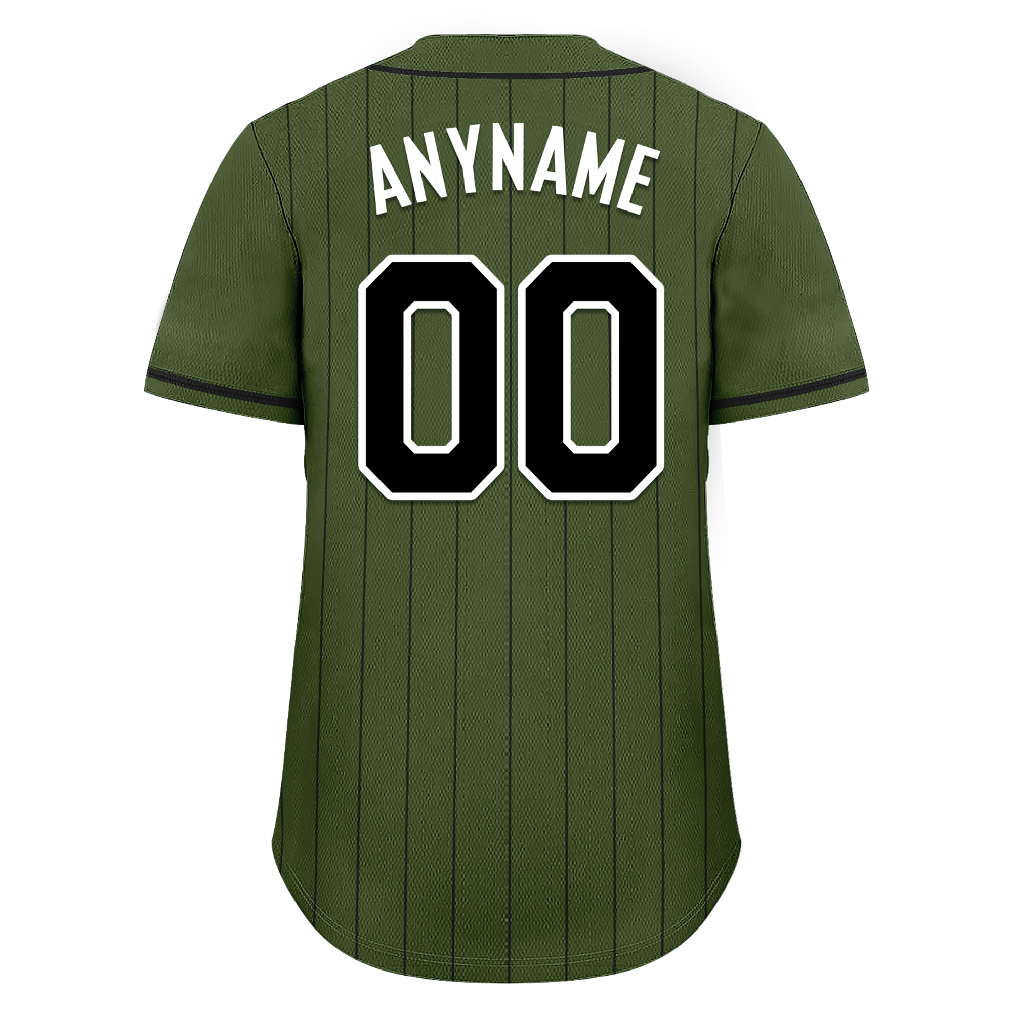 Custom Green Stripe Embroidered Baseball Jersey