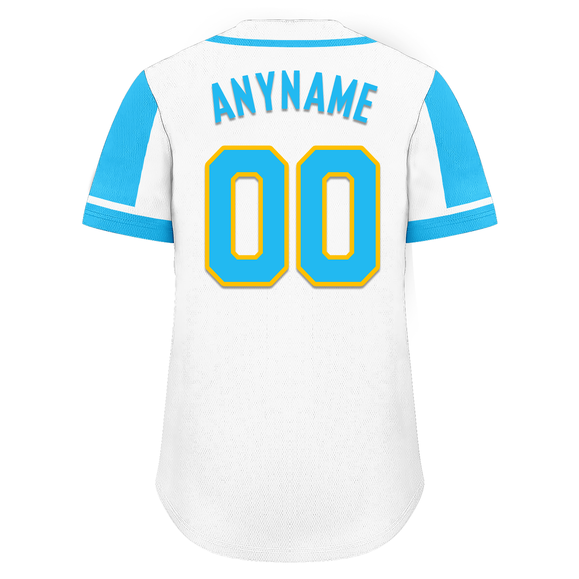 Custom White Blue Raglan Sleeves Personalized Authentic Baseball Jersey BSBJ01-D017167