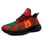 Custom Morocco 2026 World Cup Sneakers DIY Country Flag Running Shoes Lightweight Sport Shoes Gift for Football Fans Personalized Team Name and Logo FN079-F009119-4