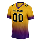 Custom Purple Gold Fade Fashion Personalized Authentic Football Jersey FBJ02-D06095