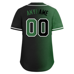 Custom Green Black Gradient Fashion Personalized Authentic Baseball Jersey BSBJ01-D0a707c