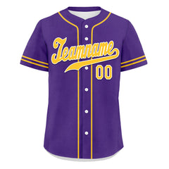 Custom Purple Classic Style Yellow Personalized Authentic Baseball Jersey UN002-bd0b00d8-bb