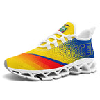 Custom Ecuador 2026 World Cup Sneakers DIY Country Flag Running Shoes Lightweight Sport Shoes Gift for Football Fans Personalized Team Name and Logo FN003XD-F009092-3