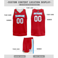 Custom Red White Blue City Edition Personalized Sports Uniform Authentic Basketball Jersey BBJ01-D06101-15