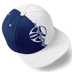 Custom Blue White Indiana Hat Sport Design Cap Stitched Adjustable Personalized PR067B-D028017-23