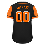 Custom Black Orange Raglan Sleeves Personalized Authentic Baseball Jersey BSBJ01-D017170