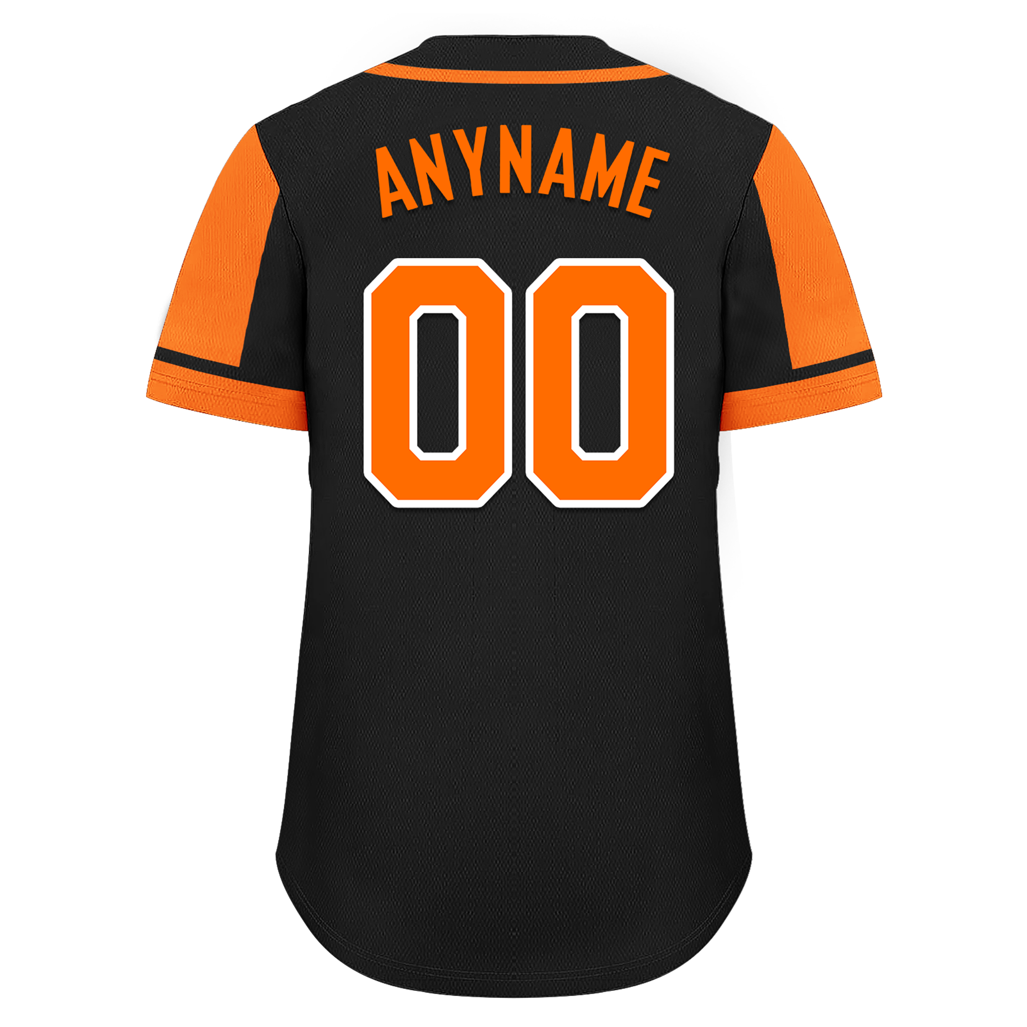Custom Black Orange Raglan Sleeves Personalized Authentic Baseball Jersey BSBJ01-D017170