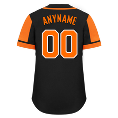 Custom Black Orange Raglan Sleeves Personalized Authentic Baseball Jersey BSBJ01-D017170