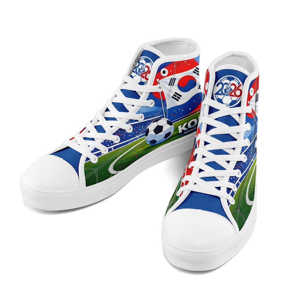 Custom South Korea 2026 World Cup Sneakers DIY Country Flag Running Shoes Lightweight Sport Shoes Gift for Football Fans Personalized Team Name and Logo FN024-F009070-5